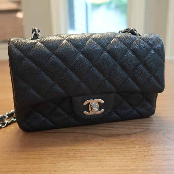 Chanel Caviar Mini Flap Bag Silver Hardware - Picture 3 of 11